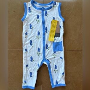Kyte Baby Viscose Bamboo Sleeveless Romper 6-12M NWT